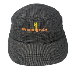 District Army Cap Gray One Size Evans Grain Cotton Adjustable Strapback Hat